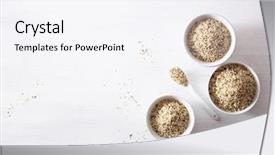  Presentation with hemp - Amazing slides having hemp seeds healthy superfood supplement backdrop and a white colored foreground