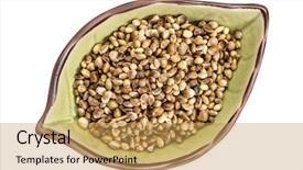  Presentation with hemp - Colorful presentation design enhanced with hemp seeds on an isolated backdrop and a  colored foreground