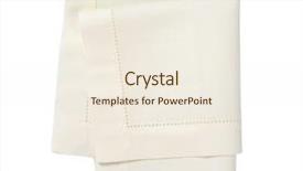  Presentation with white coloured lines - PPT theme having hemstitched white linen dinner napkin background and a sky blue colored foreground