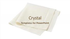  Presentation with linen - Amazing slide deck having hemstitched white linen dinner napkin backdrop and a sky blue colored foreground