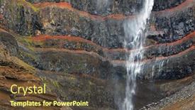  Presentation with third - Presentation theme consisting of hengifoss-canyon-with-the-hengifoss background and a tawny brown colored foreground