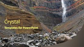  Presentation with third - PPT theme consisting of hengifoss-canyon-with-the-hengifoss background and a tawny brown colored foreground