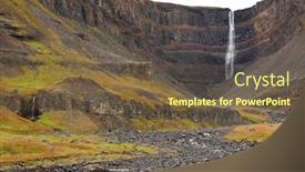  Presentation with third - Beautiful PPT layouts featuring hengifoss-canyon-with-the-hengifoss backdrop and a tawny brown colored foreground