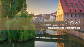  Presentation with germany and war - Beautiful presentation design featuring henkersteg-in-nuremberg-germany backdrop and a coral colored foreground