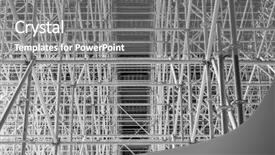  Presentation with symmetrical - Presentation consisting of henormous scaffolding symmetrical view black background and a gray colored foreground