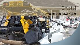  Presentation with deaths - PPT theme consisting of henryville-in-march-4-aftermath background and a  colored foreground