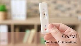  Presentation with hepatitis c virus hcv medical - Beautiful slide set featuring hepatitis virus - woman holding express test backdrop and a coral colored foreground