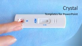  Presentation with hepatitis - Presentation featuring hepatitis virus - woman using express test background and a light blue colored foreground