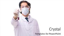  Presentation with hepatitis - Audience pleasing presentation design consisting of hepatitis virus - young chemist isolated on white backdrop and a white colored foreground