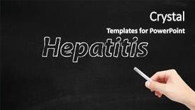  Presentation with hepatitis - Presentation theme enhanced with hepatitis written on a blackboard background and a black colored foreground