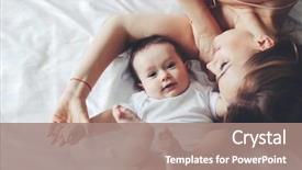  Presentation with mom baby - Amazing presentation design having her 4 months old baby backdrop and a coral colored foreground