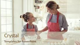  Presentation with mom daughter - Theme with her 9 years old daughter background and a lemonade colored foreground