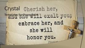  Presentation with top 150 - Audience pleasing presentation theme consisting of her and she will exalt backdrop and a  colored foreground