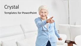  Presentation with apartment - Audience pleasing PPT theme consisting of her apartment full of vitality backdrop and a white colored foreground