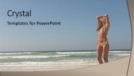  Presentation with amsterdam historical beautiful view - Slide set consisting of her arms above the head background and a light blue colored foreground