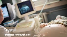  Presentation with woman muslim - Amazing slide deck having her baby health with sonar backdrop and a coral colored foreground