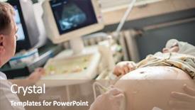  Presentation with woman muslim - Audience pleasing slide deck consisting of her baby health with sonar backdrop and a coral colored foreground