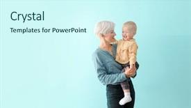  Presentation with baby color - Audience pleasing PPT theme consisting of her baby on color background backdrop and a cool aqua colored foreground