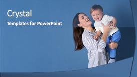 Presentation with baby color - Cool new PPT theme with her baby on color background backdrop and a teal colored foreground