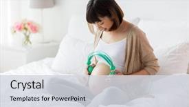  Presentation with prenatal - Slide deck consisting of her belly for prenatal music background and a light gray colored foreground