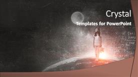  Presentation with best - Cool new PPT theme with her best plush friend mixed media backdrop and a dark gray colored foreground