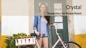  Presentation with local government unit philippines - PPT theme consisting of her bicycle after buying fresh background and a  colored foreground