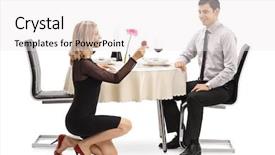 Presentation with boyfriend and girlfriend - Presentation theme consisting of her boyfriend at a restaurant background and a white colored foreground