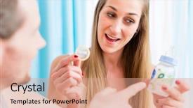  Presentation with family planning - Amazing slide set having her boyfriend by contrasting condom backdrop and a coral colored foreground