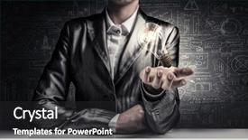  Presentation with idea of earth creation mixed - Colorful PPT theme enhanced with her bright great idea mixed backdrop and a  colored foreground