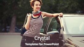  Presentation with fashion handbag - Beautiful presentation design featuring her car stylish fashion model backdrop and a tawny brown colored foreground