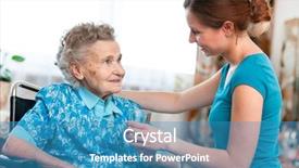  Presentation with home care - Amazing theme having her caregiver at home backdrop and a teal colored foreground