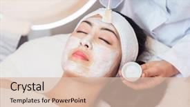  Presentation with gentle - Amazing slide deck having her cheeks white facial backdrop and a lemonade colored foreground