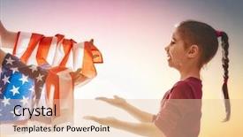  Presentation with patriotic usa - Audience pleasing slides consisting of her child the american backdrop and a  colored foreground