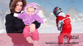  Presentation with childs - Beautiful slides featuring her childs spent free backdrop and a  colored foreground