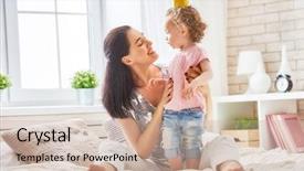  Presentation with princess - Audience pleasing slide deck consisting of her daughter child baby backdrop and a soft green colored foreground