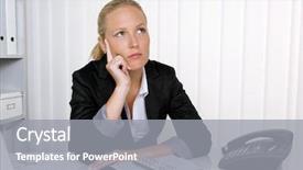  Presentation with office desk reception - Cool new presentation with her desk in an office backdrop and a  colored foreground