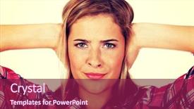  Presentation with hear - PPT theme featuring her ears hear ne evil background and a violet colored foreground