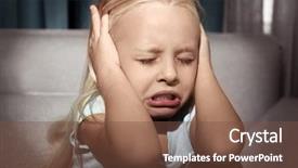  Presentation with child abuse - Slide deck enhanced with her ears indoors child abuse background and a tawny brown colored foreground