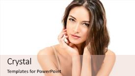  Presentation with spa concept - Beautiful presentation design featuring her face beauty and skincare backdrop and a lemonade colored foreground