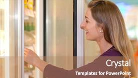  Presentation with favorite food - Theme featuring her favorite frozen food background and a coral colored foreground