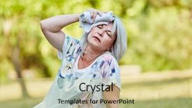  Presentation with black senior citizen - Amazing presentation theme having her forehead to cool down backdrop and a yellow colored foreground