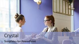  Presentation with new home - Presentation theme consisting of her friend advice or explanation background and a  colored foreground