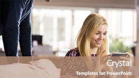  Presentation with controls - Slide deck consisting of text and man spy background and a coral colored foreground