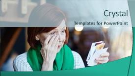  Presentation with tears - Audience pleasing slide deck consisting of her grandchildren and wiping tears backdrop and a  colored foreground