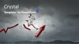  Presentation with growth - Slide deck with her-growth-and-progress-mixed background and a gray colored foreground