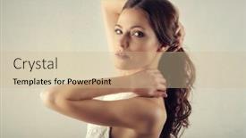  Presentation with tale - Colorful slides enhanced with her-hair-in-a-pony backdrop and a soft green colored foreground