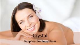  Presentation with hair spa - Beautiful slide deck featuring her hair in spa salon backdrop and a  colored foreground