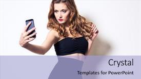  Presentation with young woman diagnosis of sti - PPT layouts featuring her hair looking hot background and a light blue colored foreground