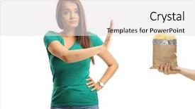  Presentation with female singers jazz - Slides enhanced with her hand to a packet background and a  colored foreground