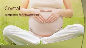  Presentation with heart shape tree - Audience pleasing theme consisting of her hands in a heart backdrop and a lemonade colored foreground